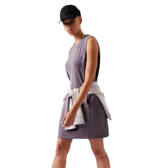 Athleta Seasoft Tank Dress Women's Size Large Sleeveless Pockets Dusk Violet - Picture 1 of 10